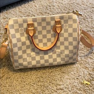 Authentic Louis Vuitton Speedy 25 Damier Azur